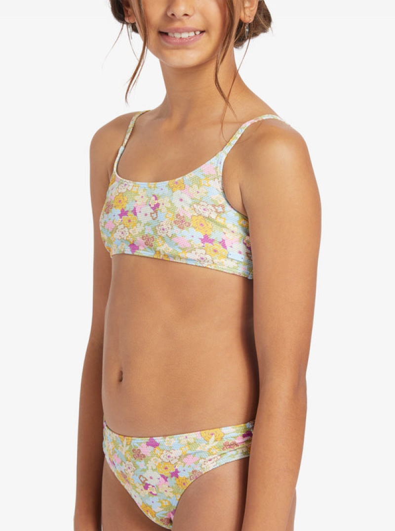 Roxy Nostalgic Seaside Two Piece Bralette Set Fürdőruha Lány | 2910476-WL