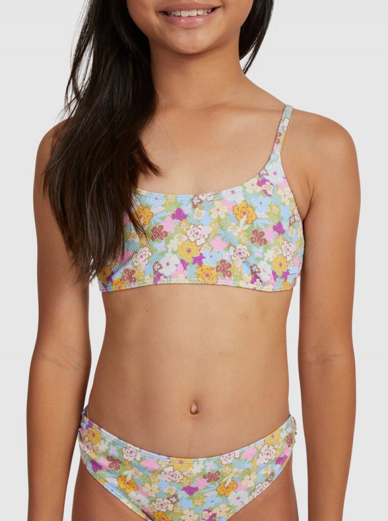 Roxy Nostalgic Seaside Two Piece Bralette Set Fürdőruha Lány | 2910476-WL