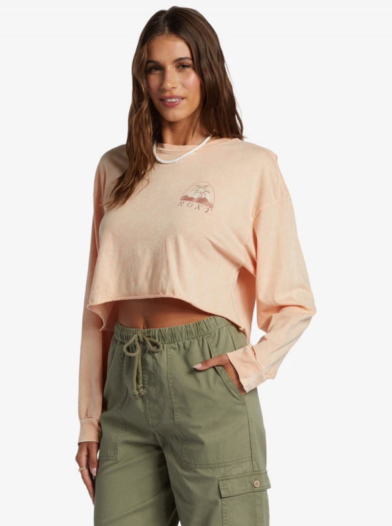 Roxy Palm Arcana Cropped Oversized Long Sleeve Kapucnis Pulóver | 0569432-EY