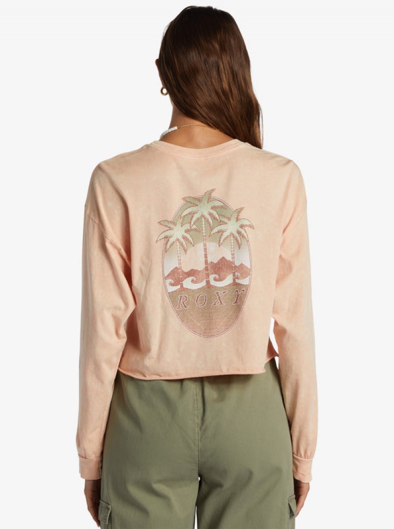 Roxy Palm Arcana Cropped Oversized Long Sleeve Kapucnis Pulóver | 0569432-EY