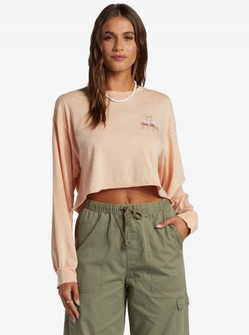 Roxy Palm Arcana Cropped Oversized Long Sleeve Kapucnis Pulóver | 0569432-EY