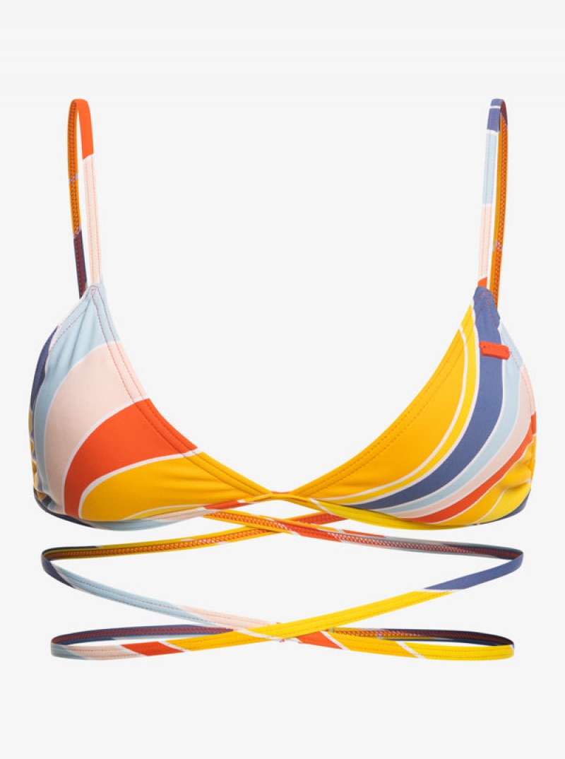 Roxy Palm Cruz Triangle Bikini Felsők | 5176923-LK