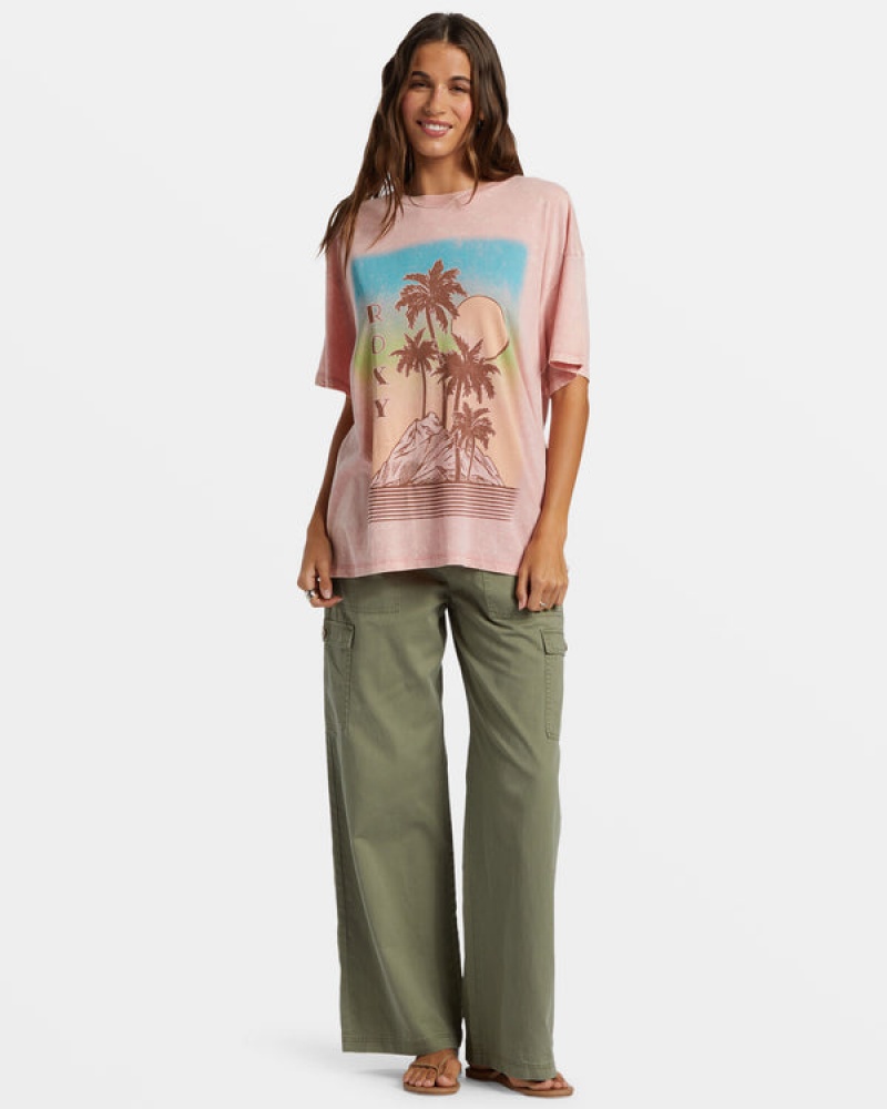 Roxy Palm Springs Oversized Póló | 8497560-TK