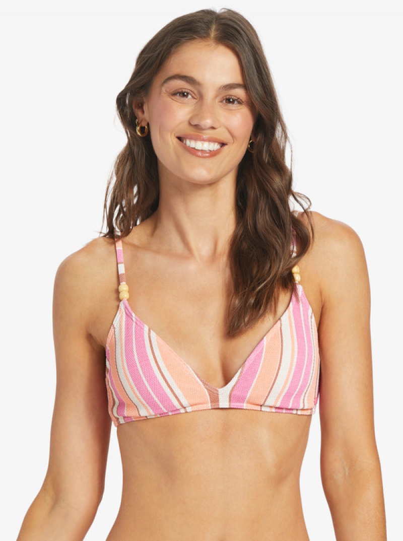 Roxy Palm Tree Dreams Triangle Bikini Felsők | 1234980-YL