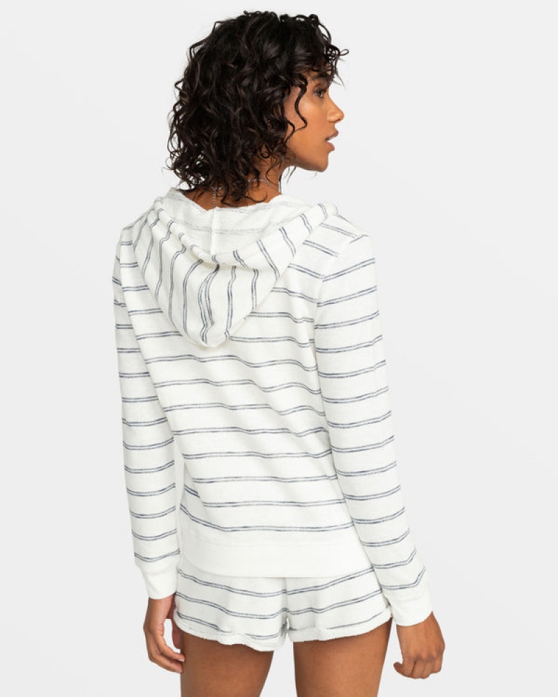 Roxy Perfect Wave Stripes Zip-Up Kapucnis Pulóver | 3918254-MI