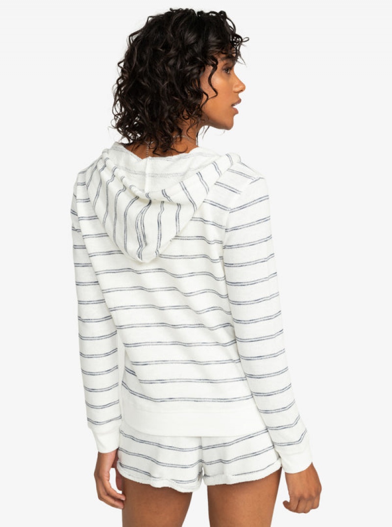 Roxy Perfect Wave Stripes Zip-Up Kapucnis Pulóver | 3918254-MI