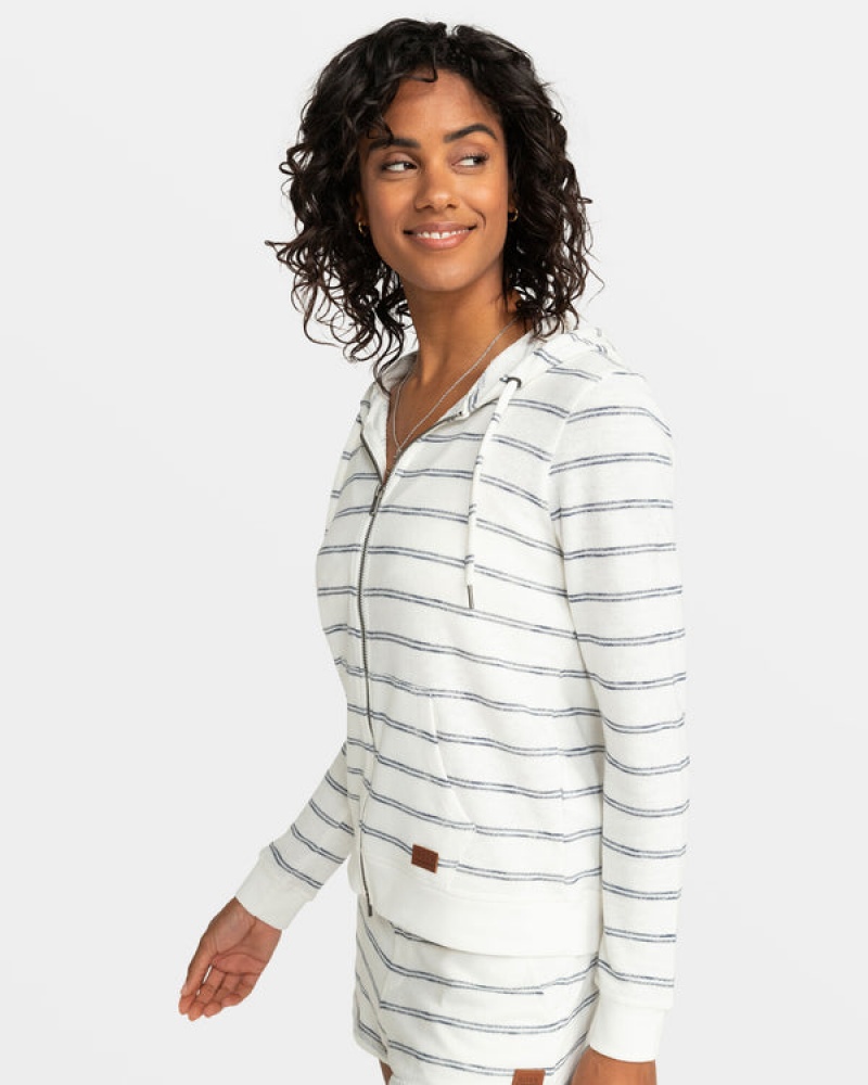 Roxy Perfect Wave Stripes Zip-Up Kapucnis Pulóver | 3918254-MI