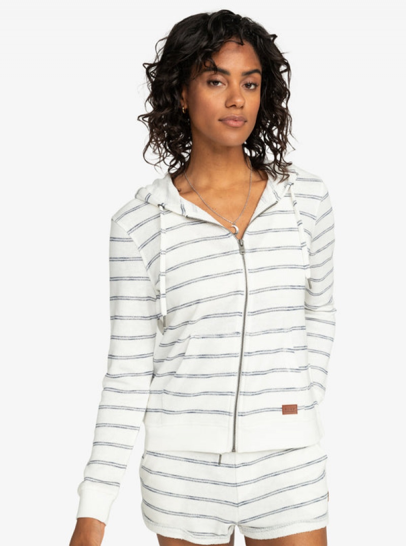 Roxy Perfect Wave Stripes Zip-Up Kapucnis Pulóver | 3918254-MI