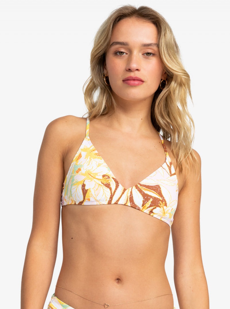 Roxy Printed Beach Classics Ba Athl Triangle Bikini Felsők | 5438267-QN