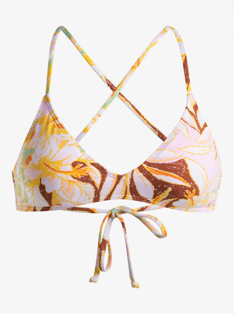 Roxy Printed Beach Classics Ba Athl Triangle Bikini Felsők | 5438267-QN