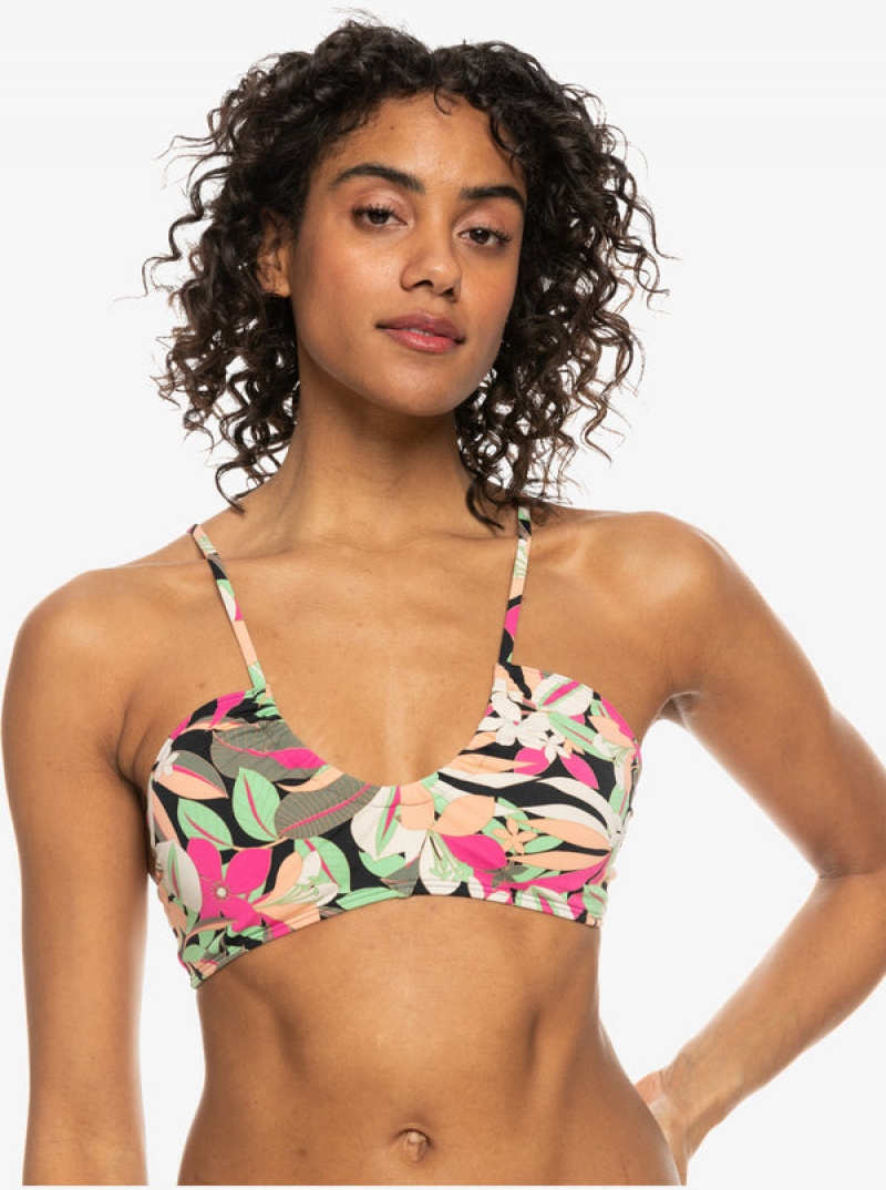 Roxy Printed Beach Classics Bra Bikini Felsők | 9782356-UI