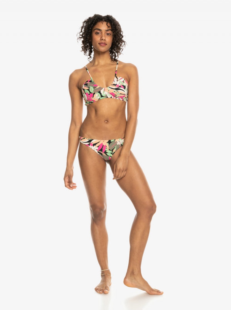 Roxy Printed Beach Classics Bra Bikini Felsők | 9782356-UI