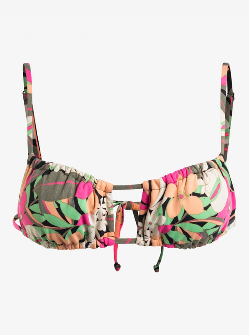 Roxy Printed Beach Classics Bralette Bikini Felsők | 5203684-OW