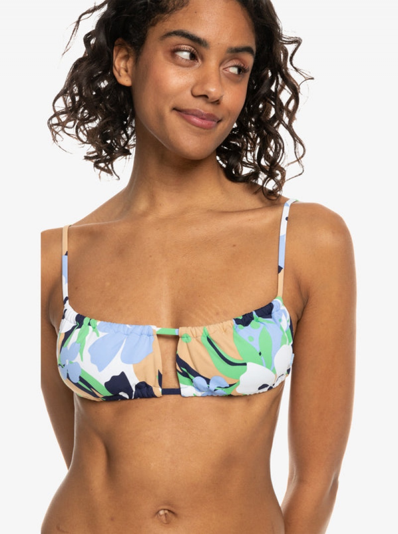 Roxy Printed Beach Classics Bralette Bikini Felsők | 9560138-MD