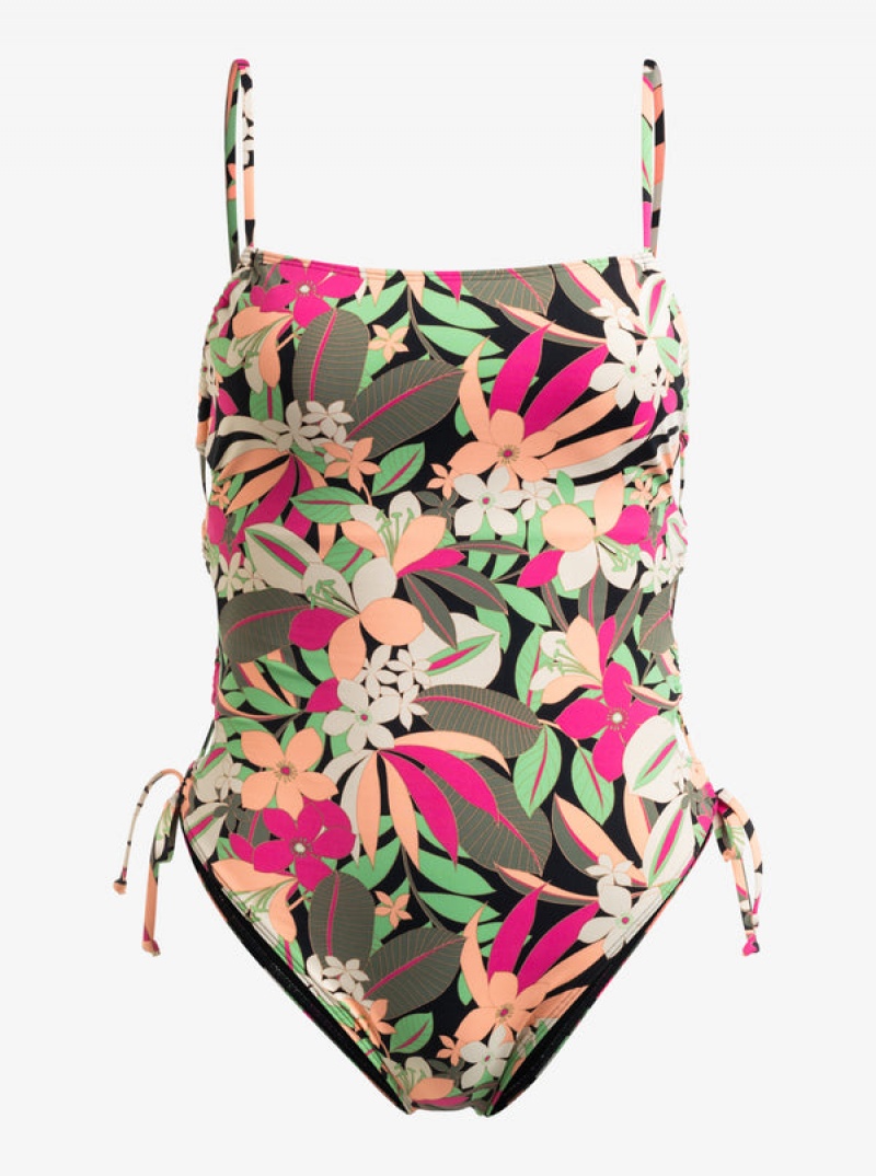 Roxy Printed Beach Classics Csipke Up One-Piece Fürdőruha | 2183570-FS