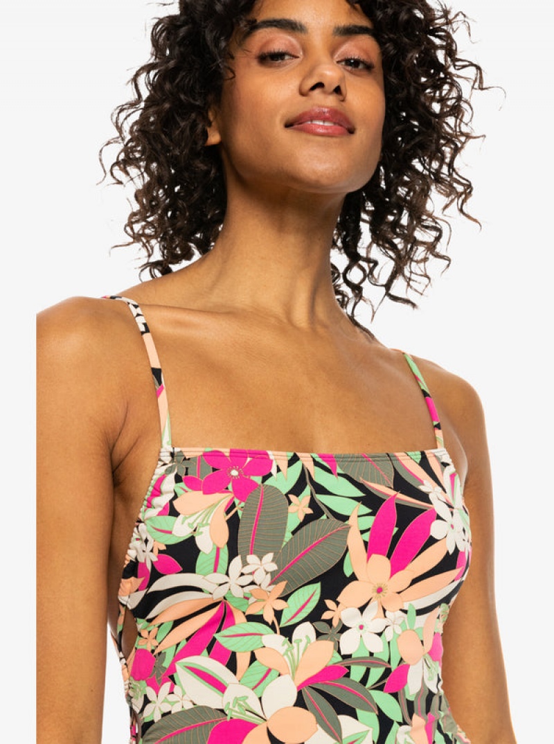 Roxy Printed Beach Classics Csipke Up One-Piece Fürdőruha | 2183570-FS