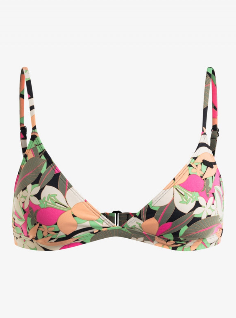 Roxy Printed Beach Classics Fixed Triangle Bikini Felsők | 6108359-MH