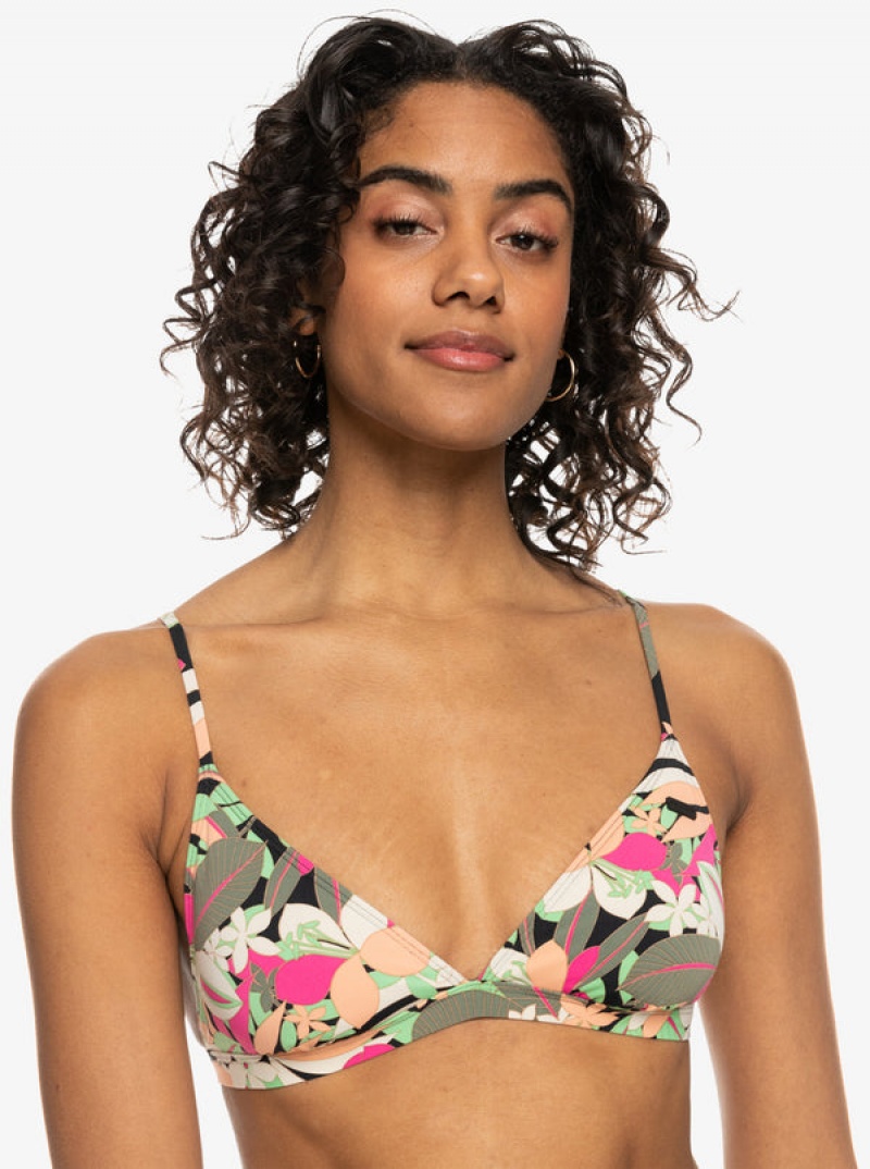 Roxy Printed Beach Classics Fixed Triangle Bikini Felsők | 6108359-MH