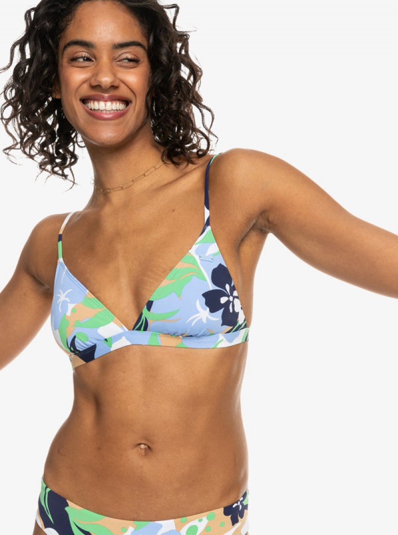 Roxy Printed Beach Classics Fixed Triangle Bikini Felsők | 2903416-LS