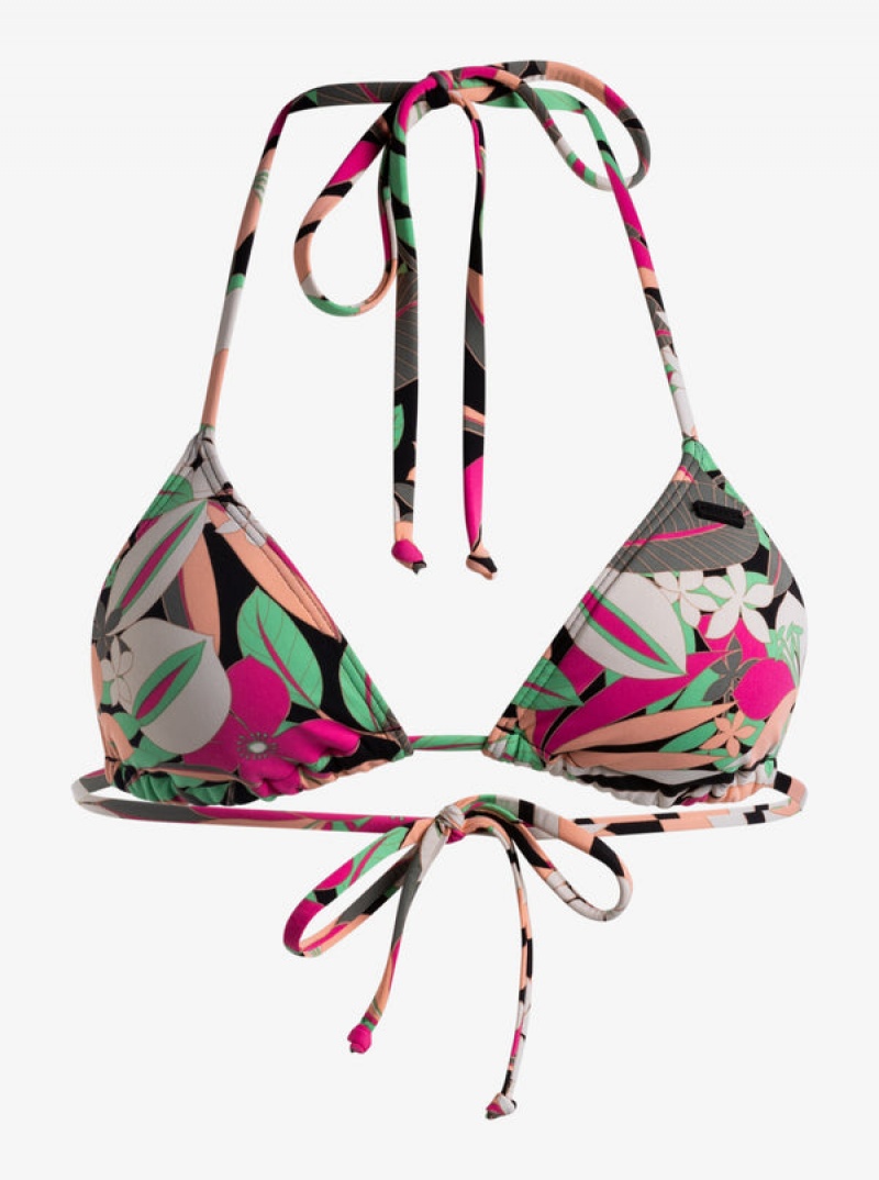 Roxy Printed Beach Classics Mini Tiki Tri Bikini Felsők | 6283759-PK