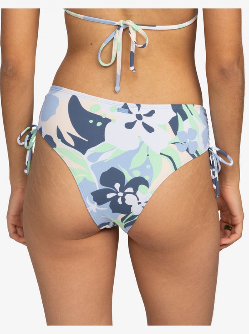 Roxy Printed Beach Classics Moderate Side-Tie Bikini Alsó | 4307169-BD