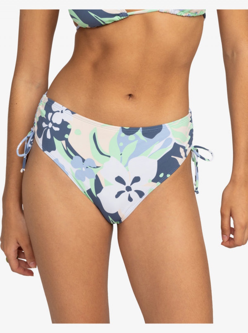 Roxy Printed Beach Classics Moderate Side-Tie Bikini Alsó | 4307169-BD