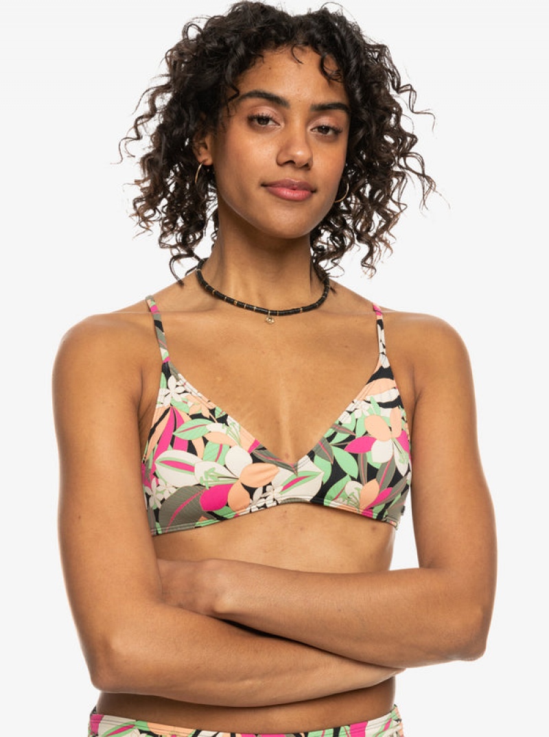 Roxy Printed Beach Classics Pántos Bra Bikini Felsők | 9513480-FR