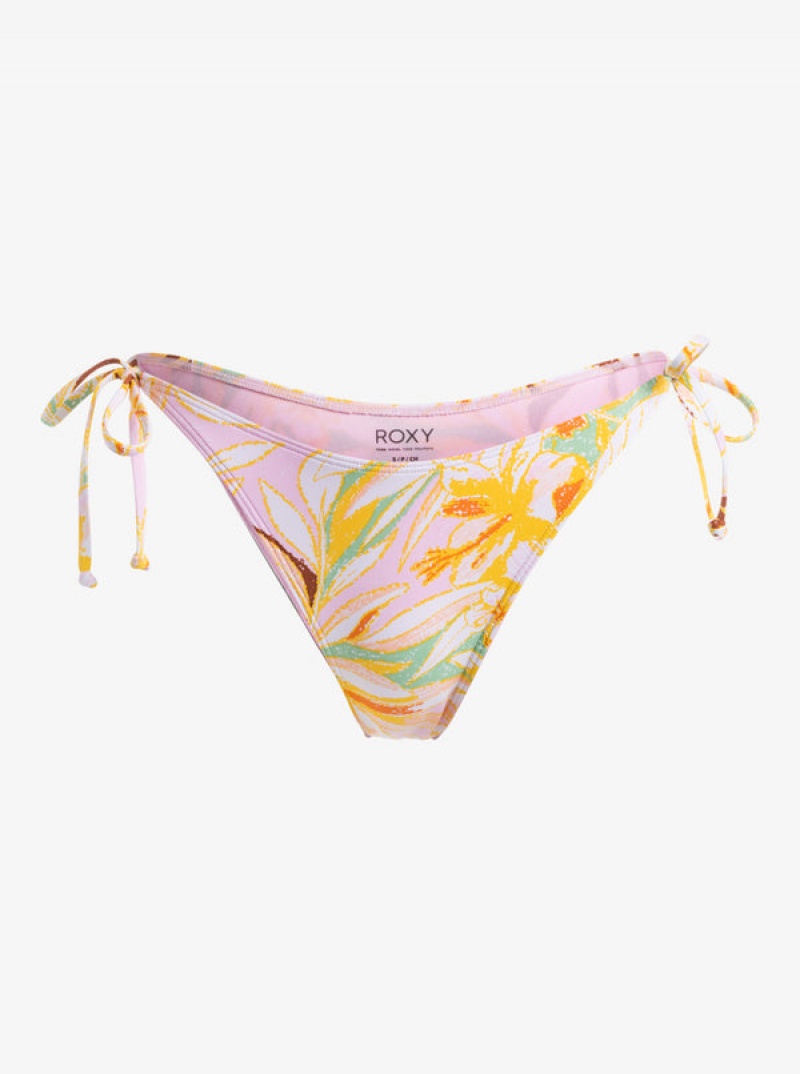 Roxy Printed Beach Classics Tie Side High Leg Cheeky Bikini Alsó | 6794052-HU