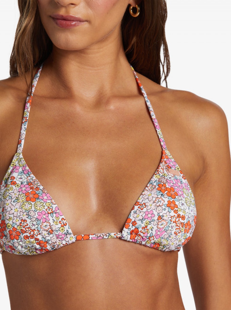 Roxy Printed Beach Classics Tiki Triangle Bikini Felsők | 1578294-DN