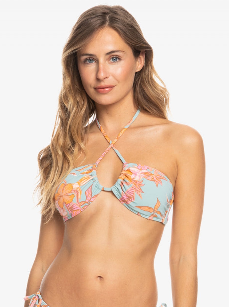 Roxy Printed Beach Classics Triangle Bikini Felsők | 6580917-IP