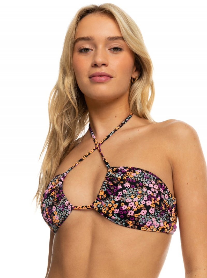 Roxy Printed Beach Classics Triangle Bikini Felsők | 1082749-BW