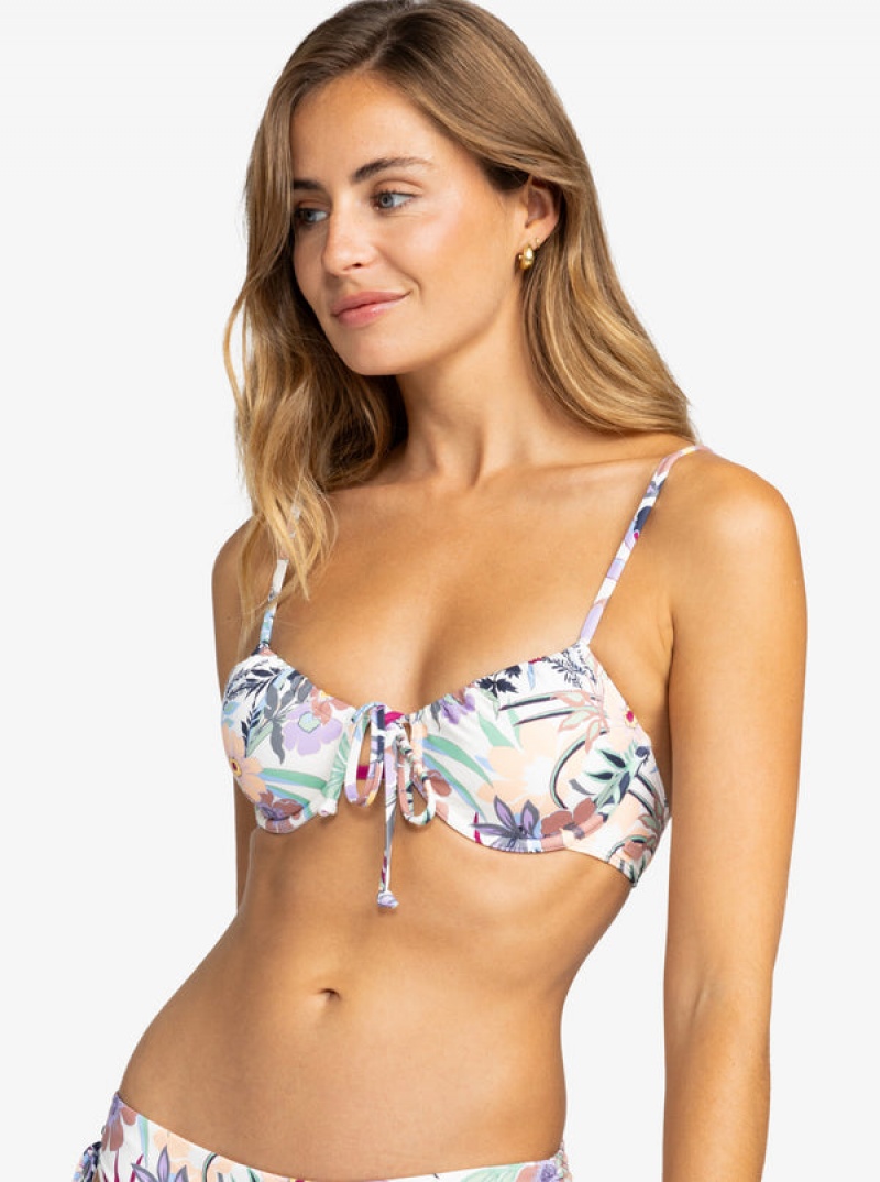 Roxy Printed Beach Classics Underwired Bikini Felsők | 3420867-UW