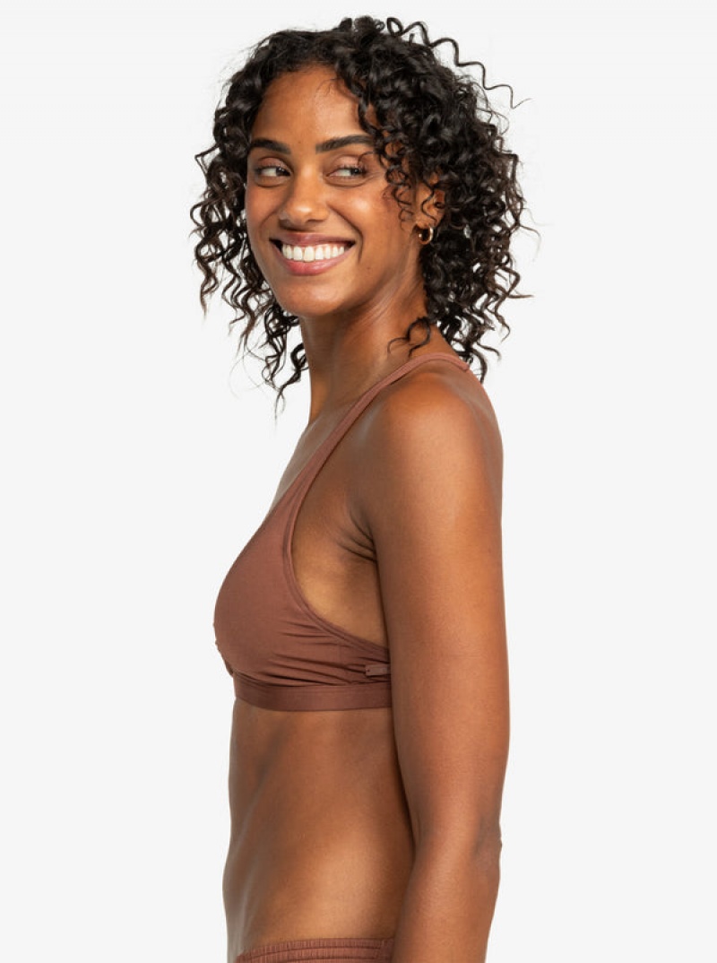 Roxy Silky Island Elongated Bra Bikini Felsők | 7942563-UZ