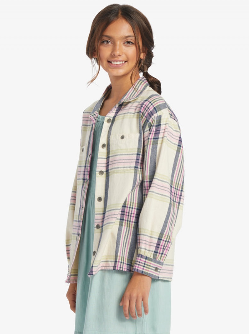 Roxy Something Beautiful Plaid Oversized Felsők Lány | 8459210-JR