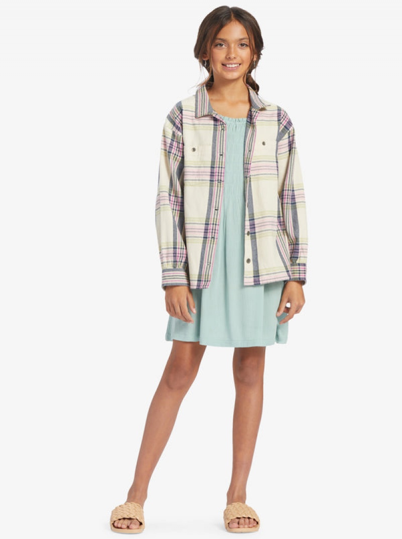 Roxy Something Beautiful Plaid Oversized Felsők Lány | 8459210-JR