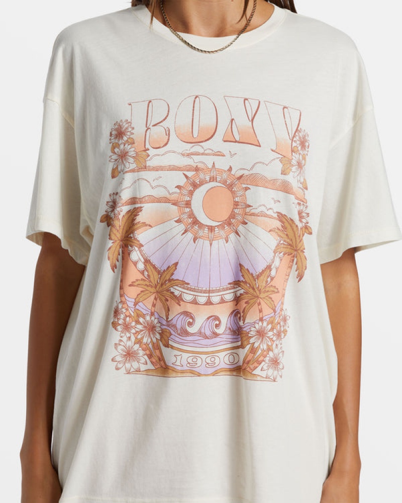 Roxy Star Chart Oversized Boyfriend Póló | 8042376-DX