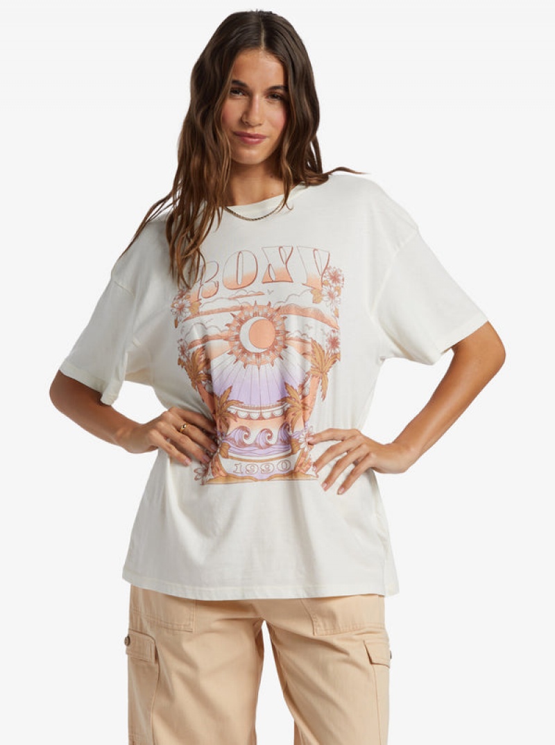 Roxy Star Chart Oversized Boyfriend Póló | 8042376-DX