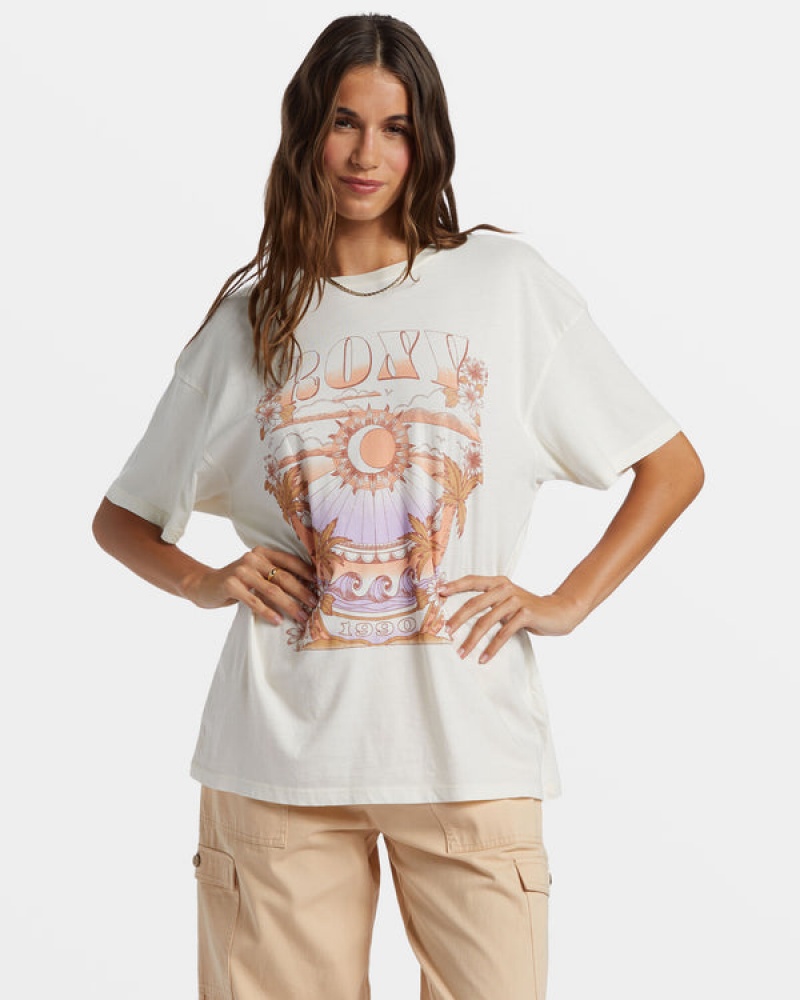 Roxy Star Chart Oversized Boyfriend Póló | 8042376-DX