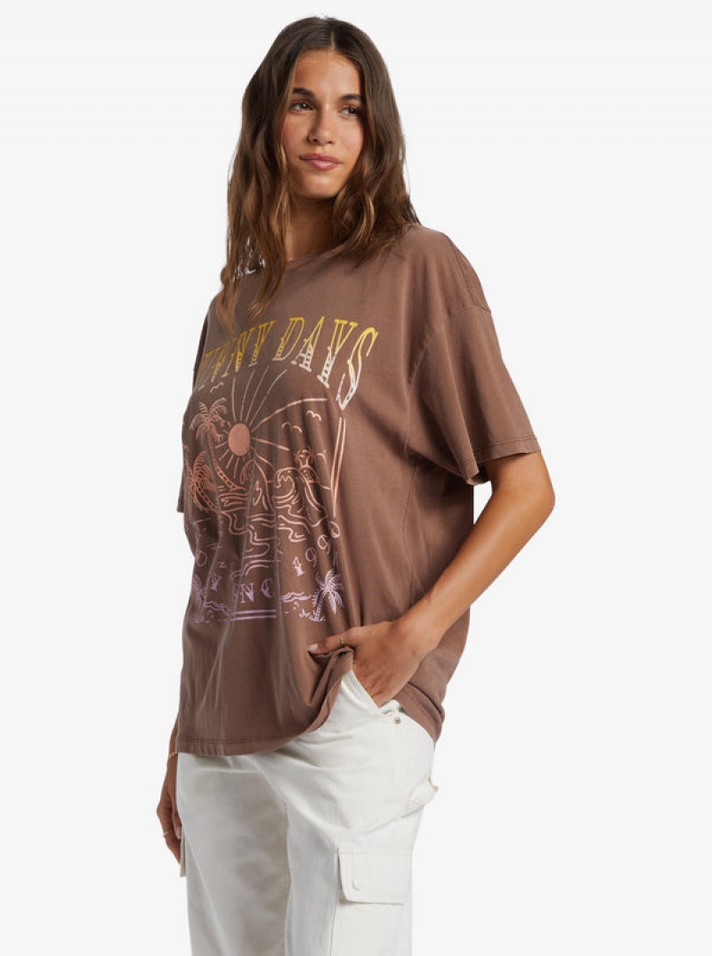 Roxy Sunny Days Oversized Boyfriend Póló | 7615028-DC