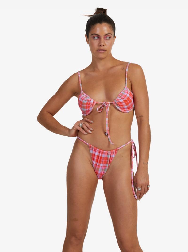 Roxy Tartan Times Tie-Side Bikini Alsó | 7142890-KH