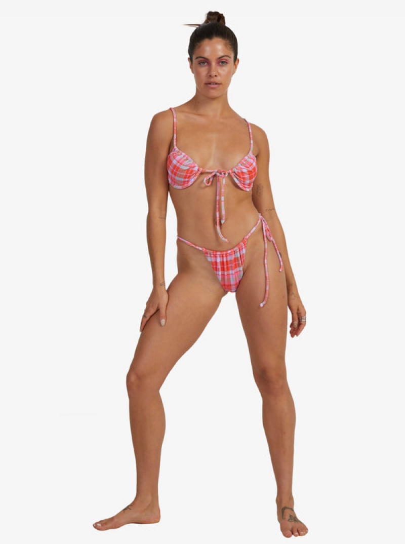 Roxy Tartan Times Tie-Side Bikini Alsó | 7142890-KH