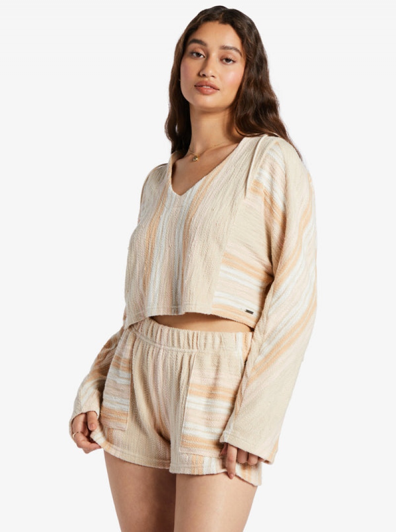 Roxy Todos Santos Poncho Stílusok Kapucnis Pulóver | 8790254-EX