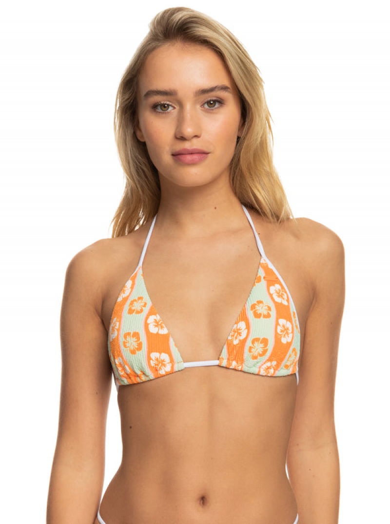 Roxy Wavy Babe Tiki Tri Bikini Felsők | 1429350-AH